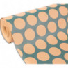 CLAIREFONTAINE Rouleau à Papier Kraft, motifs Pois Kraft sur fond Bleu