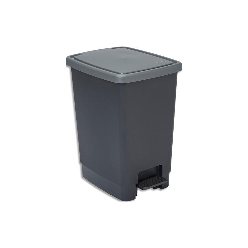 SUNDIS Poubelle à Pédale 30L argeur 37,5 x hauteur 45 x profondeur 29,5 cm