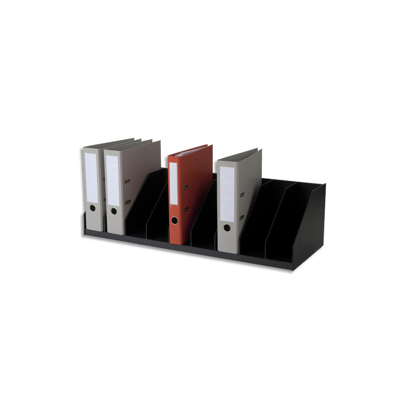 PAPERFLOW Trieurs à Cases Fixe en polystyrène, 9 cases H.21 x P.29 x L.85,7, Noir