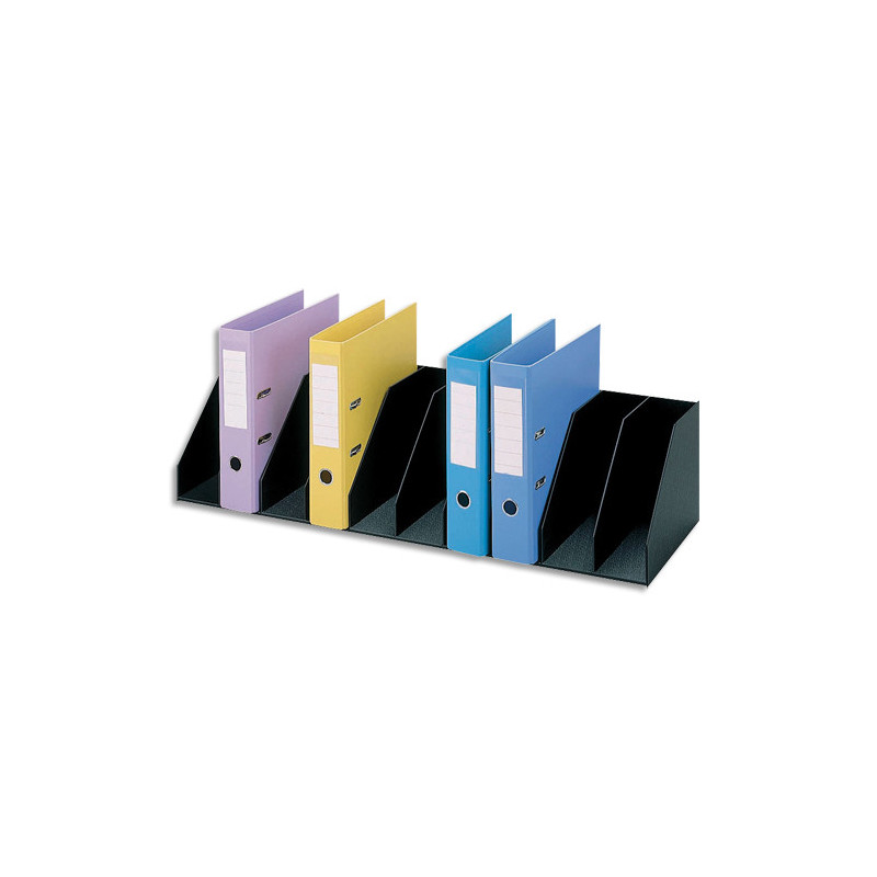 PAPERFLOW Trieurs à Cases Fixe en polystyrène, 10 cases H.21 x P.29 x L.89,7, Noir