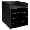 PAPERFLOW Bloc à 5 Cases Pour le classement des documents A4 ou 24x32 cm,H.31,8 x P.32,5 x L.25,8, Noir