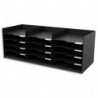PAPERFLOW Bloc à 15 Cases Pour le classement des documents A4 ou 24x32 cm,H.31,3 x P.32,7 x L.85,7, Noir