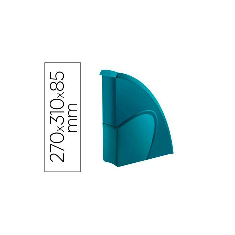 CEP Porte-revues RIVIERA en polystyrène. Jusqu&#39;au format A4+ Dim (hxp): 31x27cm. Dos 8,5cm. Vert émeraude