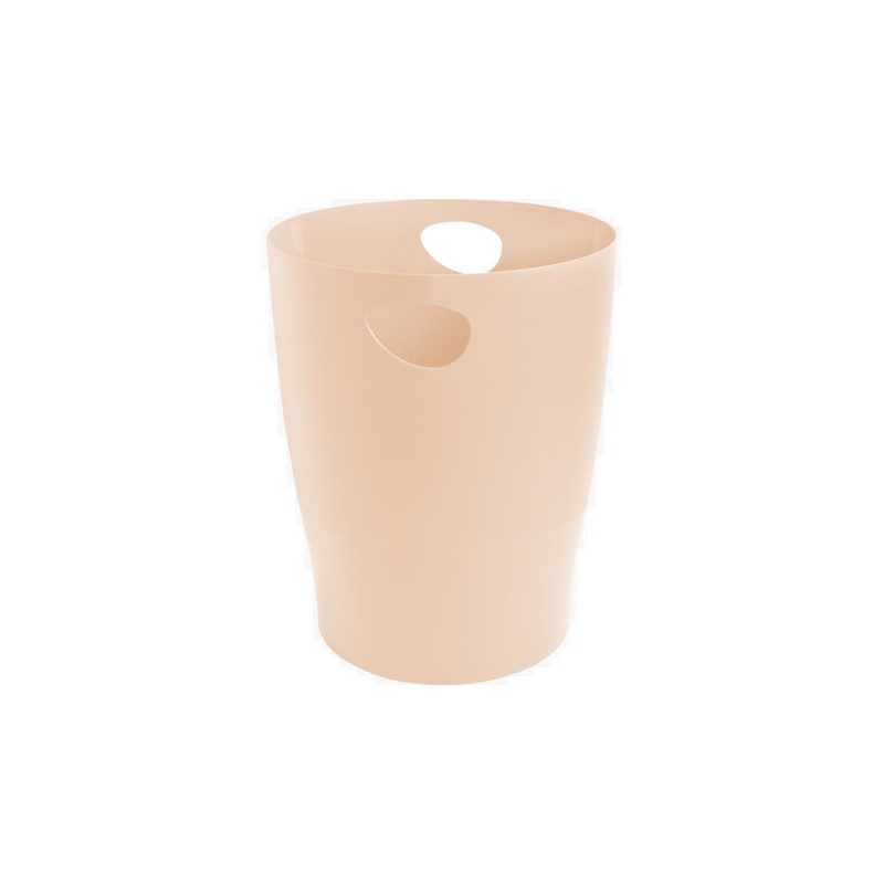 EXACOMPTA Corbeille à papier ECOBIN AQUAREL 15L en polypropylène. Dim (&Oslash; x H) : 26 x 33,5 cm. Corail