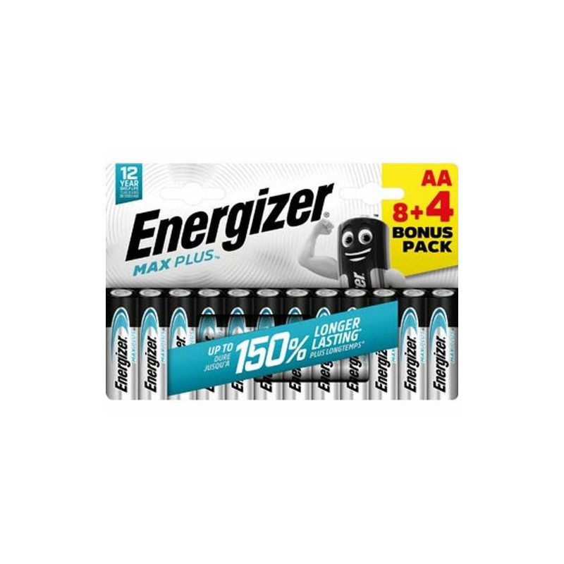 ENERGIZER Blister de 8+4 piles alcalines AA/LR6 MAX