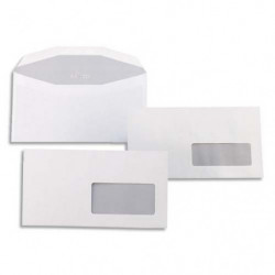 GPV Boîte de 1000 enveloppes 115x225mm Blanches fenêtre 35x100 80g