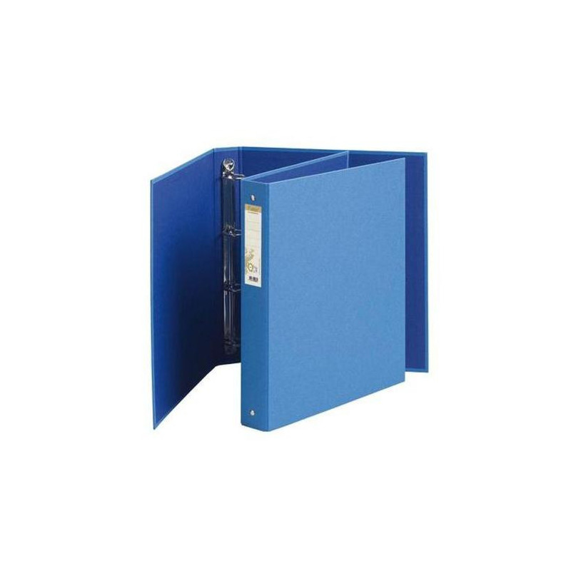 EXACOMPTA Classeur 4 anneaux FOREVER dos 4cm en carte recyclé 18&#47;10e. Format A4. Coloris bleu clair
