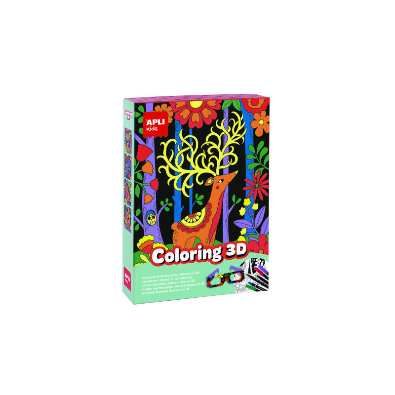 APLI KIDS Jeu de coloriage avec effet 3d 18867