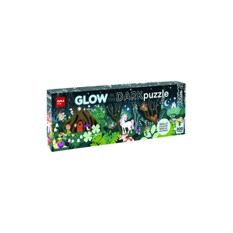 APLI KIDS Puzzle glow in the dark foret magique 200 pieces 19692