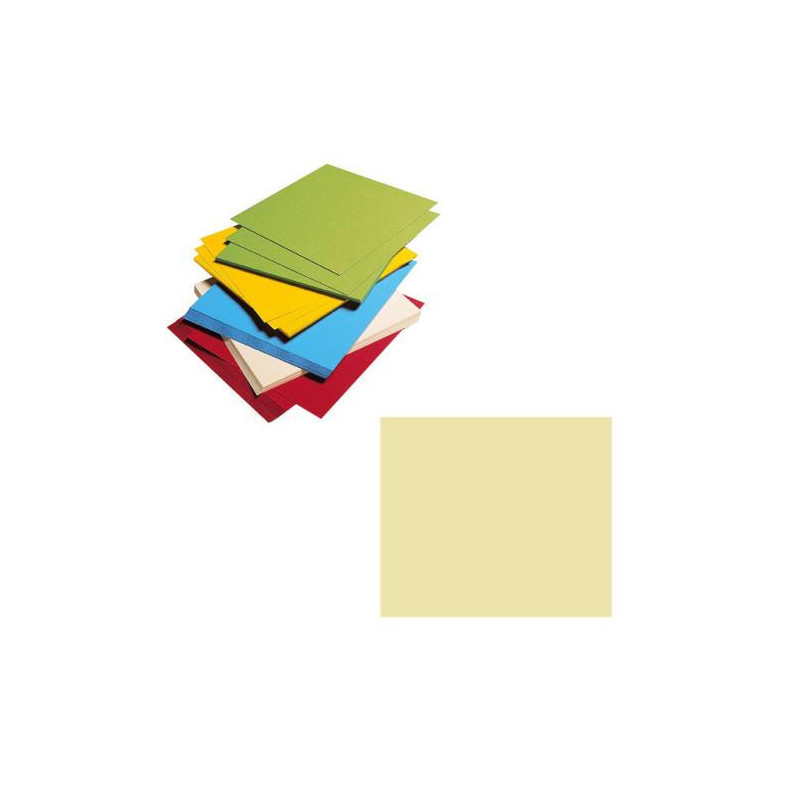 CLAIREFONTAINE Paquet de 25 cartes 210g POLLEN 16x16cm. Coloris Ivoire