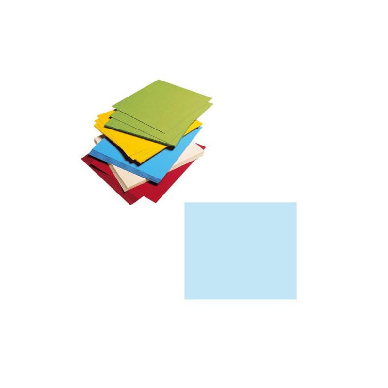 CLAIREFONTAINE Paquet de 25 cartes 210g POLLEN 16x16cm. Coloris Bleu lavande