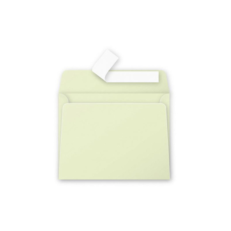 CLAIREFONTAINE Paquet de 20 enveloppes 120g POLLEN 9x14cm. Coloris Vert bourgeon