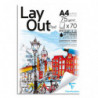 CLAIREFONTAINE Bloc Collé Layout A4 70F 70g