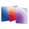VIQUEL Protège documents CHROMATIC A4 40 VUES&#47;20 pochettes en PP. Coloris : Orange - Bleu - Violet