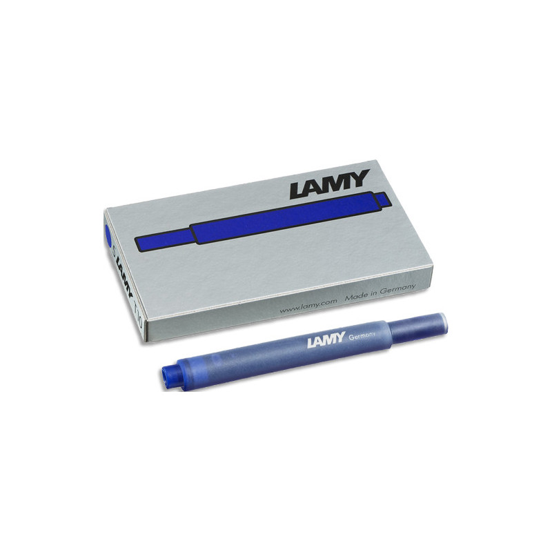 LAMY Set de 5 cartouches longues d'encre effaçables bleu