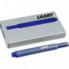 LAMY Set de 5 cartouches longues d'encre effaçables bleu
