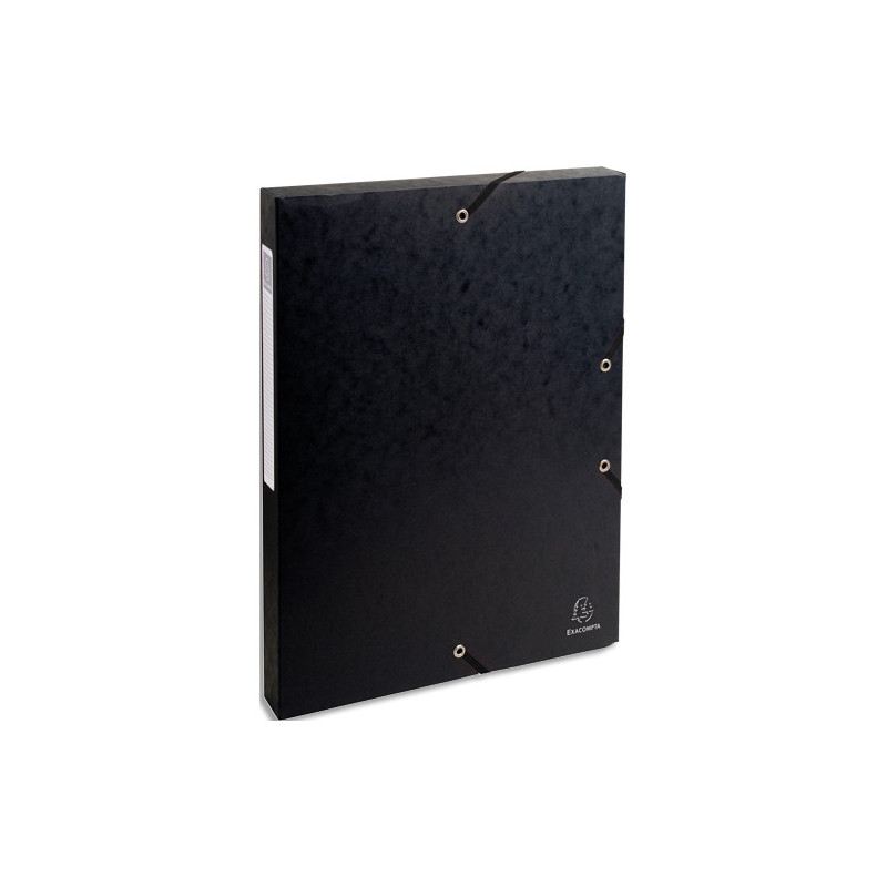 EXACOMPTA Boîte de classement EXABOX en carte lustrée 7&#47;10e. Dos de 2,5 cm. Coloris Noir