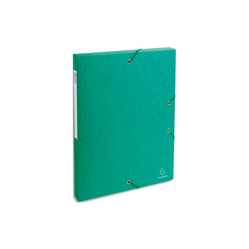 EXACOMPTA Boîte de classement EXABOX en carte lustrée 7/10e. Dos de 2,5 cm. Coloris Vert