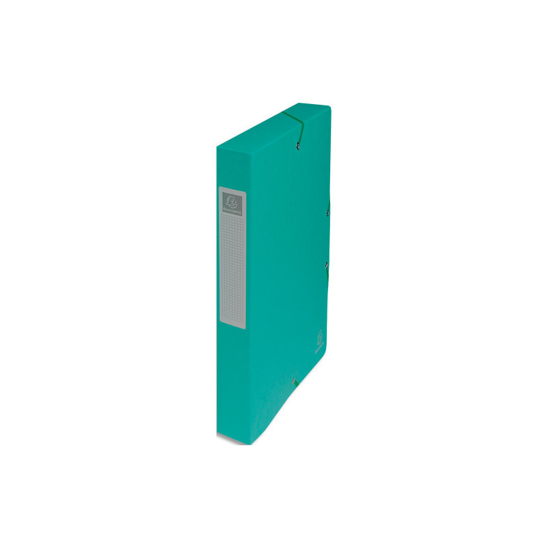EXACOMPTA Boîte de classement EXABOX en carte lustrée 7/10e. Dos de 4 cm. Coloris Vert