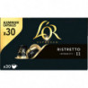 L&#39;OR Boîte de 30 dosettes de café moulu corsé 100% Arabica Espresso Ristretto