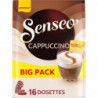 SENSEO Paquet de 16 dosettes de café moulu Cappuccino 125g, environ 7,2g par dosette