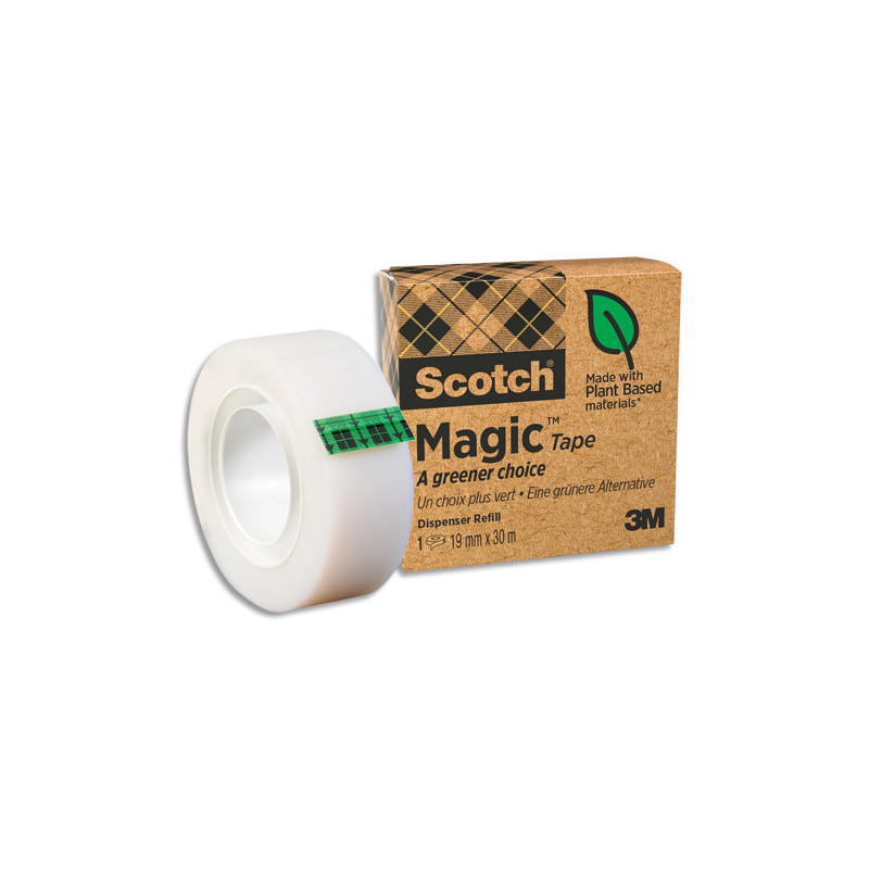 SCOTCH Boîte Individuelle de 1 ruban Magic recyclé, 19mm x 30m
