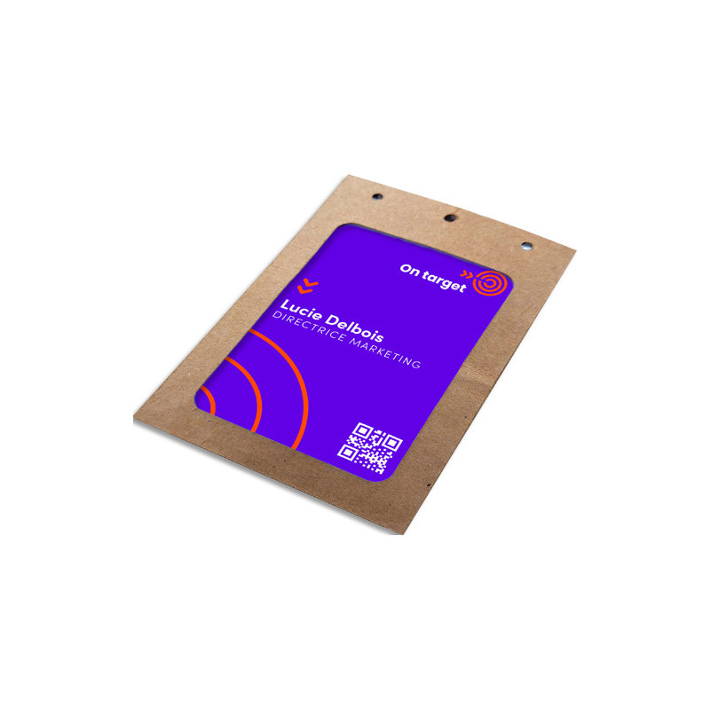 AVERY 50 pochettes pour badges en carton grand format + 52 inserts microperforés imprimables 148x1 4839XL