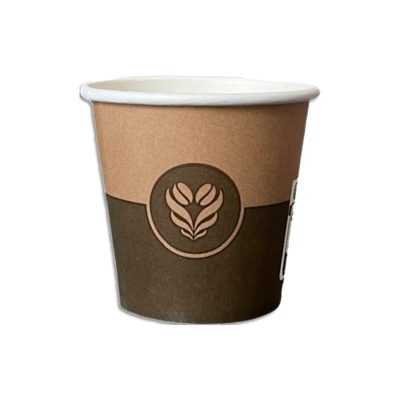 Sachet 50 gobelets carton 10 cl - 4 oz Décor Barista 450GOBB
