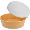 Colis 200 Bols 1100ml + 200 Couvercles (carton kraft brun + PET) 221100504BOLC