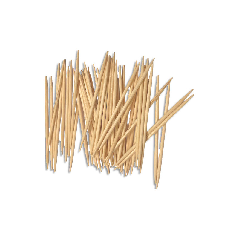 Boîte 1000 Cure-dents en bois 6,5 cm 61000CUR