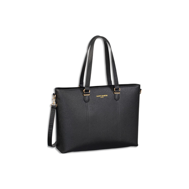 VIQUEL Sac Cabas Femme Ordinateur ALBA 15,6&#39;&#39; - 1 Compartiment - Polyuréthane - NOIR 784422-33