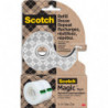 SCOTCH Dévidoir escargot en acier inoxydable SCOTCH + 2 rouleaux Magic recyclé 19mmx13,9m