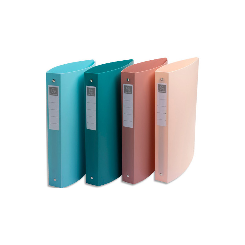 EXACOMPTA Classeur 4 anneaux SKANDI dos 3cm PP recyclé 7&#47;10e. Format A4+. Coloris assortis