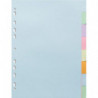 EXACOMPTA Jeu d&#39;intercalaires 8 positions en carte recyclée pastel FOREVER 170g.