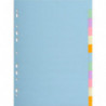EXACOMPTA Jeu d'intercalaires 12 positions en carte recyclée pastel FOREVER 170g.