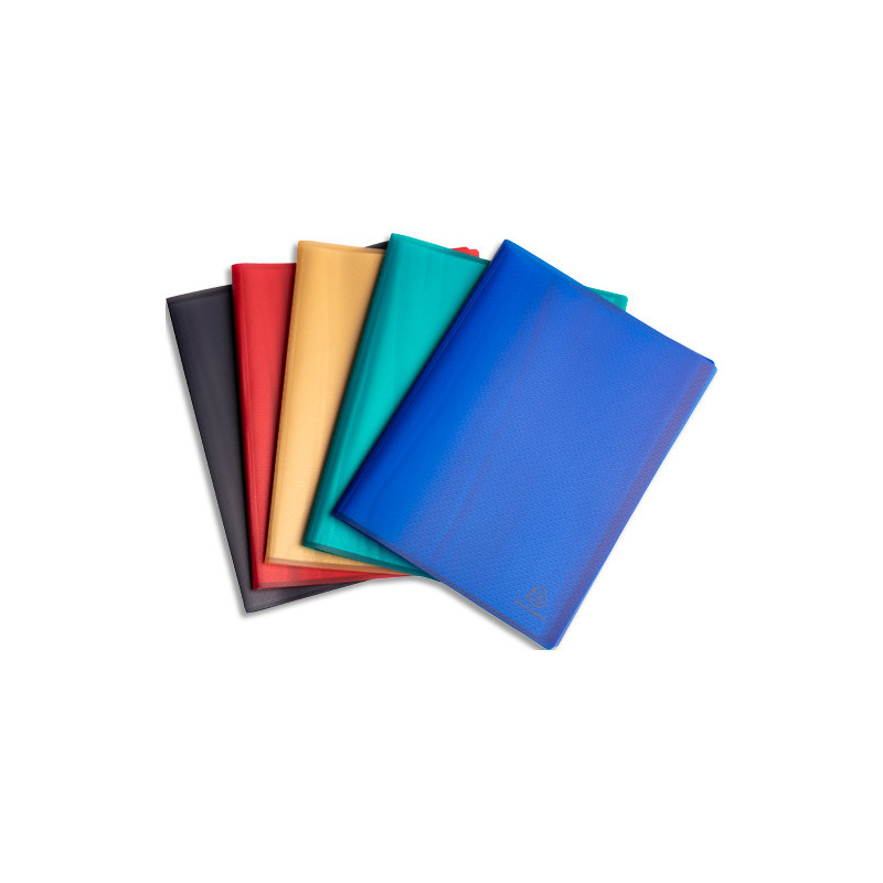 EXACOMPTA Protège-documents OPAK 40 pochettes/80 vues en polypropylène recyclé 5/10e. Coloris assortis