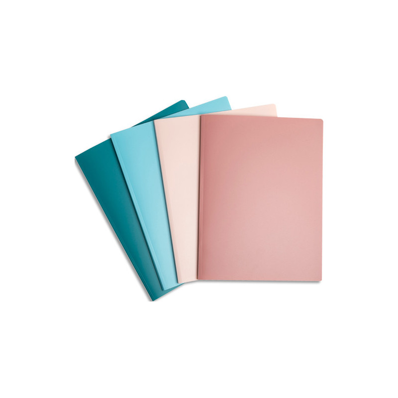 EXACOMPTA Protège-documents SKANDI 30 pochettes&#47;60 vues en polypropylène recyclé 5&#47;10e. Coloris assortis