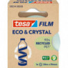 TESA Boîte individuelle 1 rouleau adhésif ECO&amp;CRYSTAL en pet à 90% 33m x 19mm