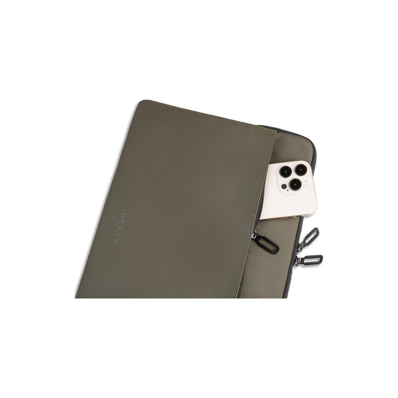 TUCANO Housse étanche kaki en matériau caoutchouté conçue pour les Ordinateurs portables de BFGOM1516-VM