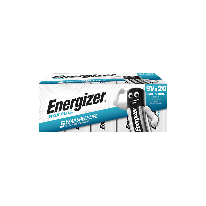 ENERGIZER Max Plus 20 piles 9V 7638900423204