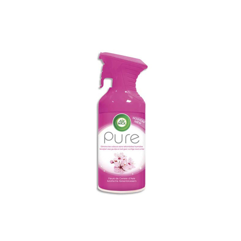 AIRWICK Désodorisant d'atmosphère Pure 250 ml formule sans eau parfum concentré fleurs de cerisier d'Asie