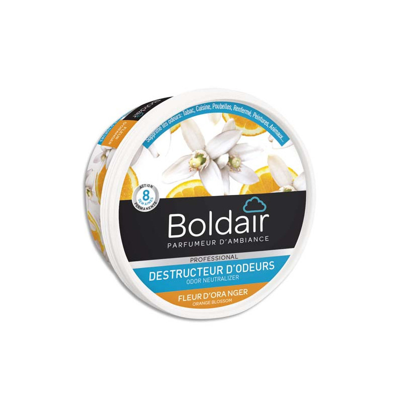 BOLDAIR Pot 300g Gel destructeur d'odeurs fleur d'Oranger