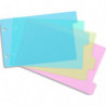 VIQUEL Jeu de 4 intercalaires polypropylène RAINBOWPASTEL A5 portrait (classeur à fiche). Coloris pastel