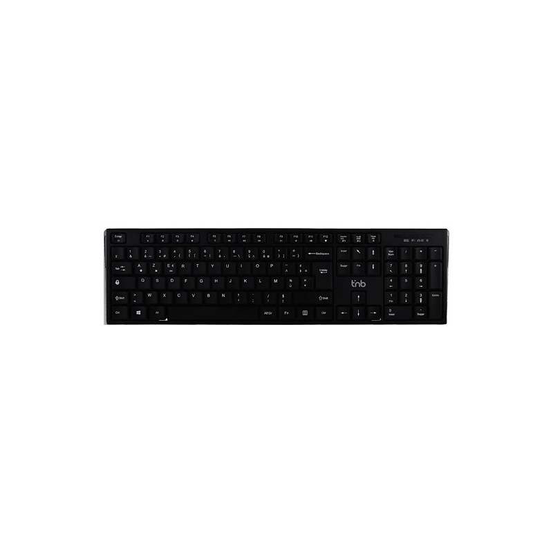 TNB Clavier sans fil rechargeable bluetooth + usb-a 2,4 ghz - azerty (fr) - noir KBWBTBK