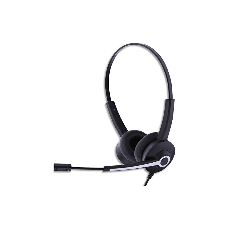 TNB Activ 200s - micro-casque stéréo professionnel jack, usb-a et usb-c - noir BLHSTEREO