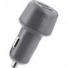 TNB Eco - chargeur allume-cigares 2 usb 4,8 a - plastique écologique gris CACECO
