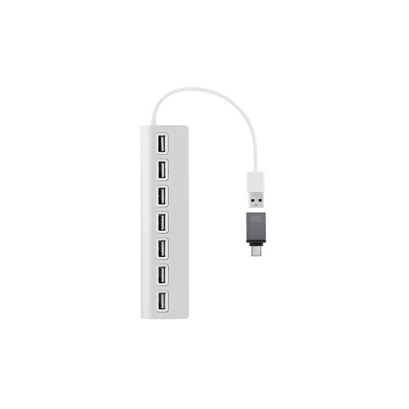TNB Hub 7 ports usb-a 2.0 - aluminium HUBUSB7ALU