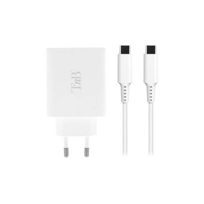 TNB Iclick - chargeur compact usb-c et usb-a - blanc CHNBTINY65