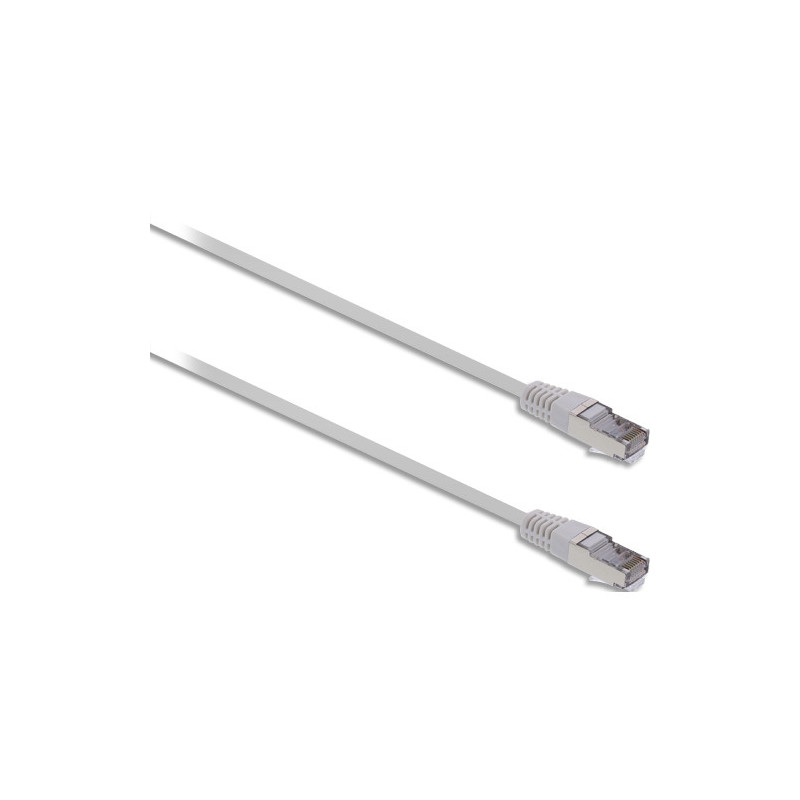 TNB C&acirc;ble rj45 m/m stp cat. 5e droit blindé 10m - blanc RJ45D10