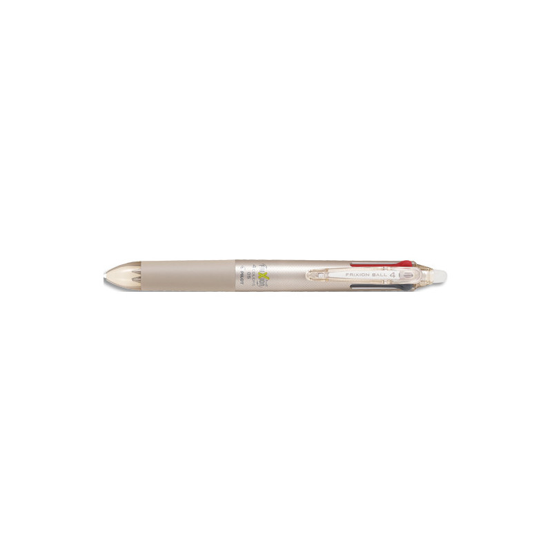 PILOT Stylo bille 4 couleurs rétractables FriXion BALL. Pointe fine. Coloris champagne